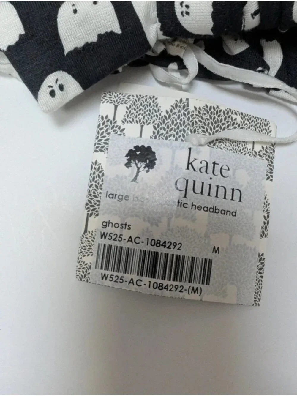 Kate Quinn Bamboo Ghosts Bow Headband Medium Spooky Halloween